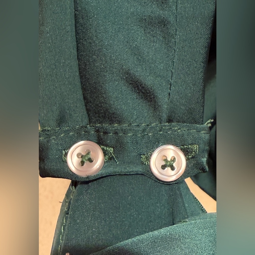 Birdy Grey Mia Matte Satin Dress Emerald Medium Convertible Straps NWT - Picture 7 of 10